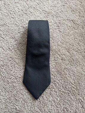 Dior Black Tie with Small Red Dot Motif